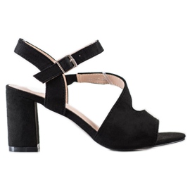 S. BARSKI Modne sandale s visokom potpeticom S.BARSKI crna