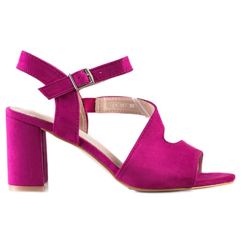 S. BARSKI Modne sandale s visokom potpeticom S.BARSKI ružičasta