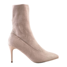 Sabatina Proljetne čizme na visoku petu bež