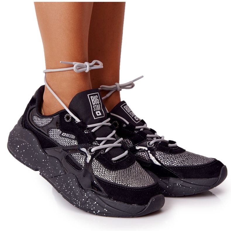Ženske sportske cipele Memory Foam Big Star HH274325 Crna crno