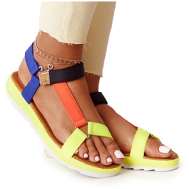 MSMG Ženske sandale na višebojnom strancu od gumenog potplata višebojan