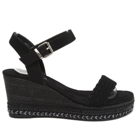 Crne LL-31 Crne sandale na klin crna