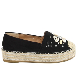 Crne espadrile s školjkama 2798 Crne crna