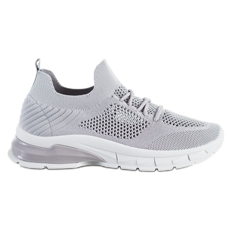 Filippo Ažurne tenisice na vezanje siva