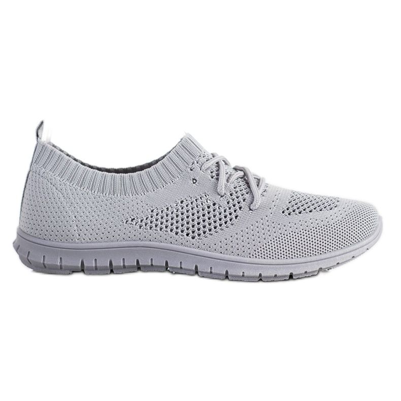 SHELOVET Sive ažurne tenisice siva