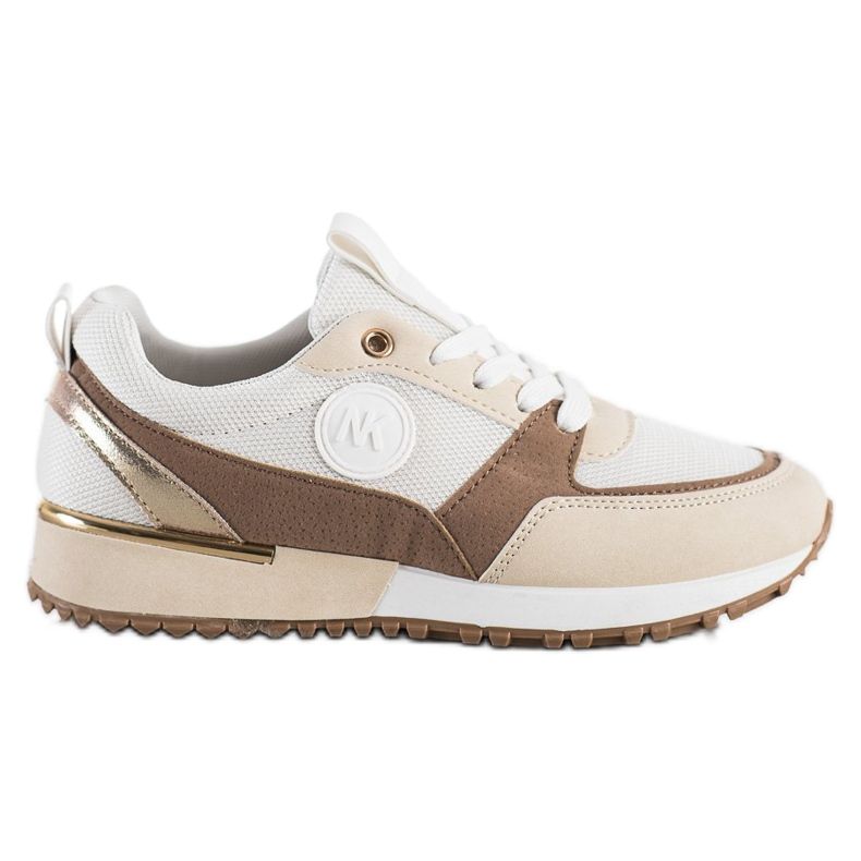 SHELOVET Modne BIJELE I BEŽ tenisice bijela