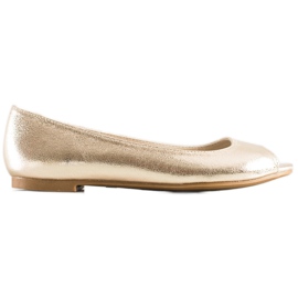 Goodin Ležerne pumpe s otvorenim prstima zlatni