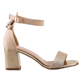Sandale s mašnom VINCEZA zlatni
