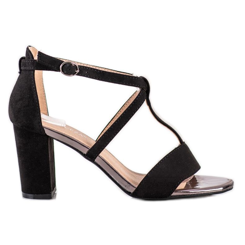 Elegantne sandale na VINCEZA šanku crno