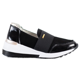 Goodin Crne kožne tenisice crna