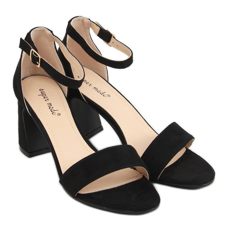 Crne sandale s visokim potpeticama 8741 Crne crno