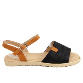 Crne ženske sandale PT-2R26 Crne smeđa crna