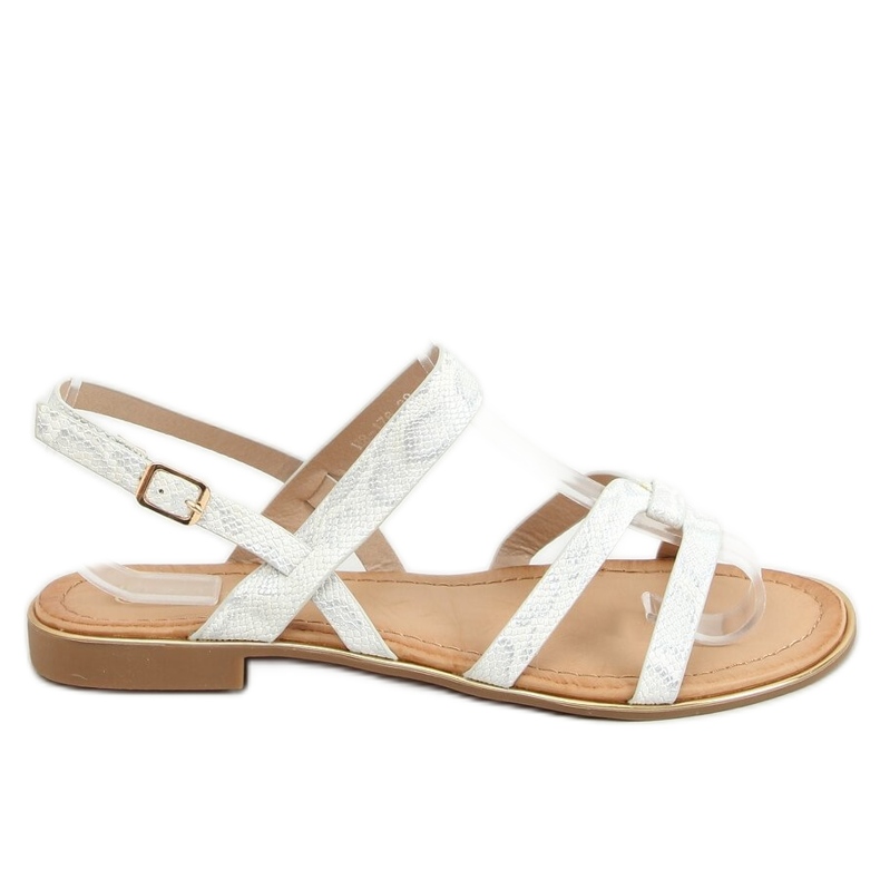 Srebrne ženske sandale H8-176 Srebrne srebro