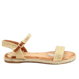 Zlatne sandale za espadrile L197SA-1 Gold zlatni