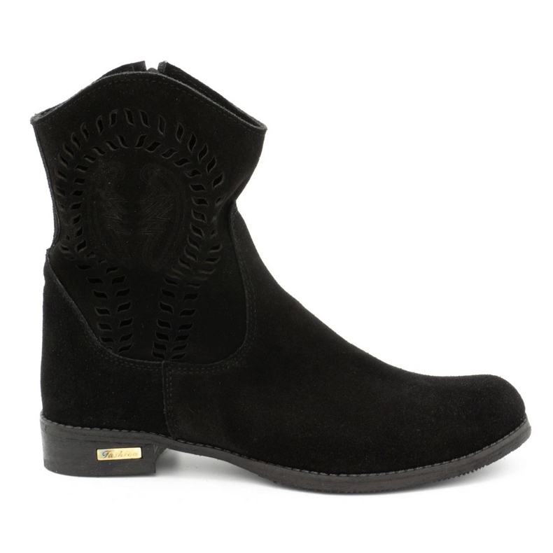 Olivier Ženske ažurne čizme Cassie crne crno