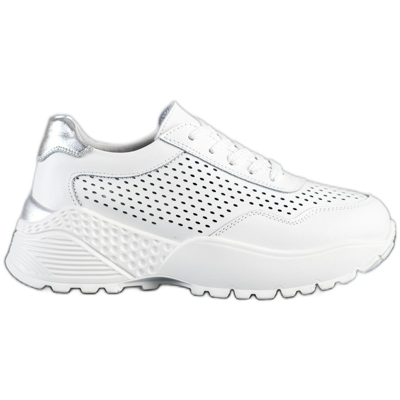 Goodin Modne kožne tenisice bijela