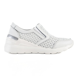 Goodin Bijele kožne tenisice na klizanje bijela