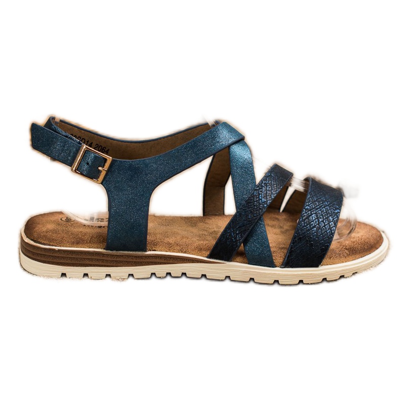 Evento Plave sandale s eko kožom plava