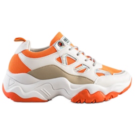 SHELOVET Modne tenisice na vezanje bijela narančasta višebojan