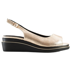 Goodin Sjajne zlatne sandale zlatni