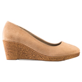 Goodin Lagane pumpe s klinom bež