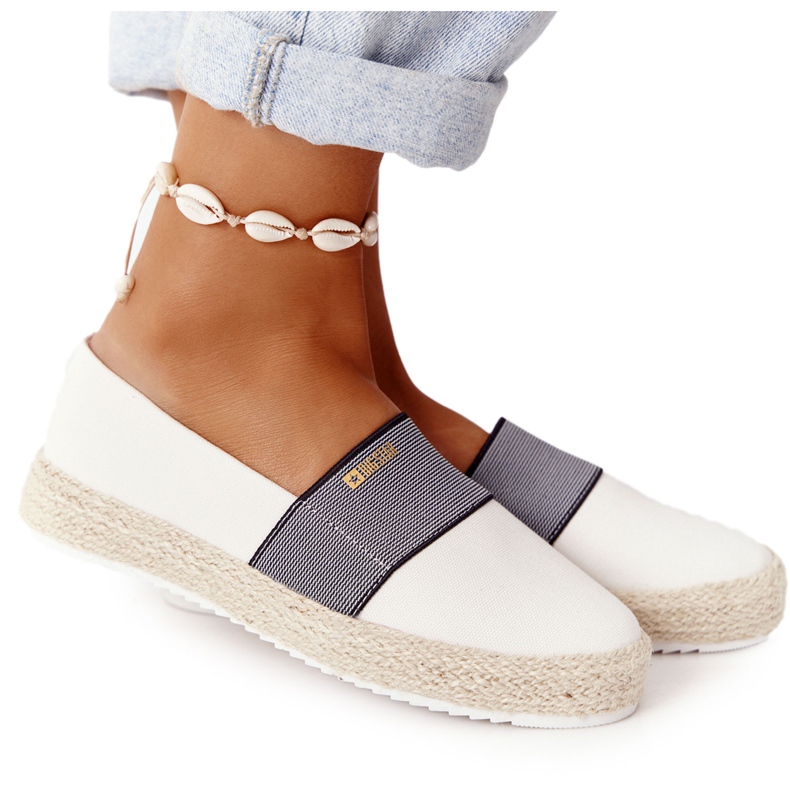 Espadrile na pletenom potplatu Big Star HH274480 bijele bijela