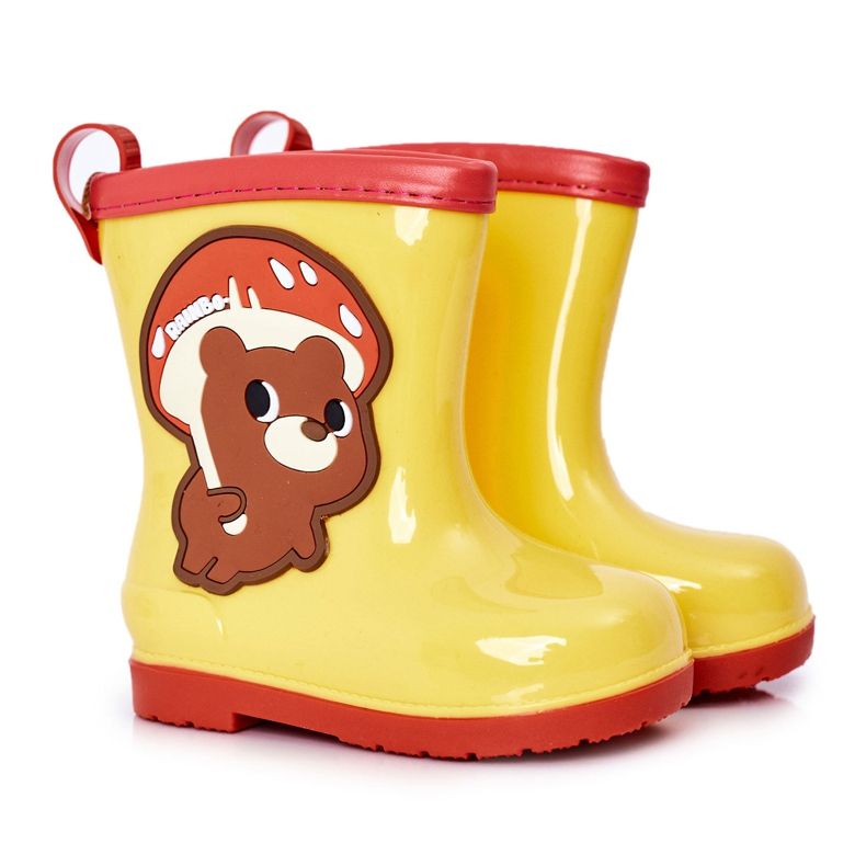 Dječje žute galoše s medvjedićem žuta boja