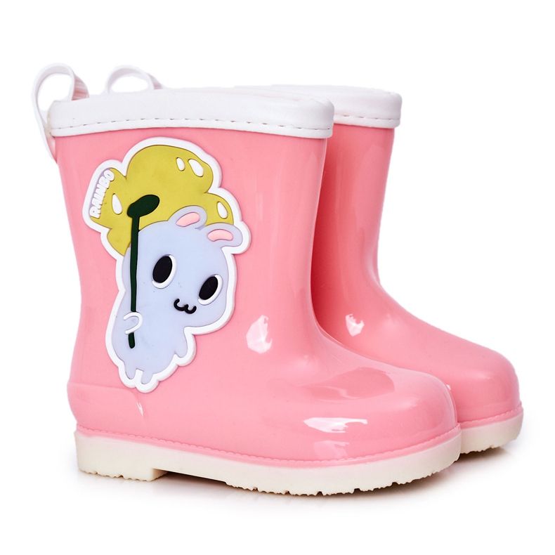 Dječje ružičaste čizme za kišu sa zečićem ružičasta