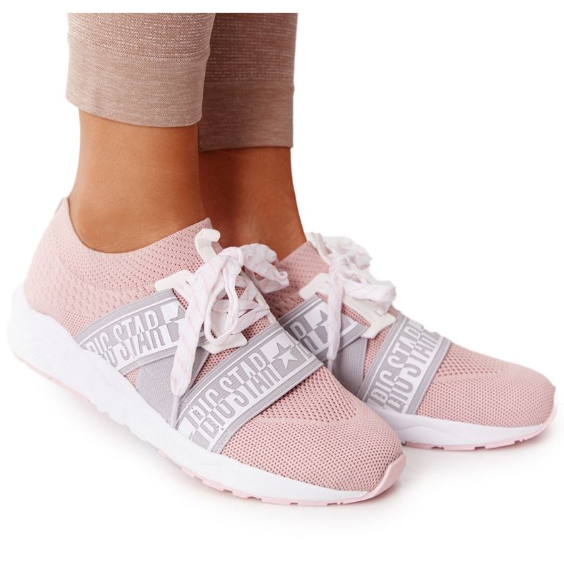 Ženske sportske cipele Memory Foam Big Star HH274353 Pink ružičasta