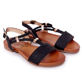 S.Barski Dječje sandale S. Bararski Comfort Black crna