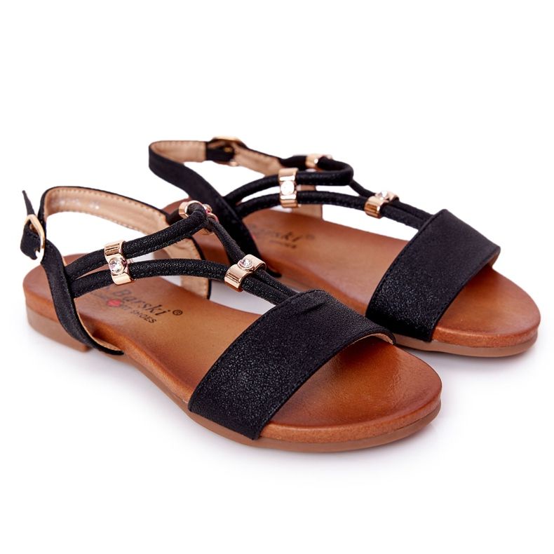 S.Barski Dječje sandale S. Bararski Comfort Black crno