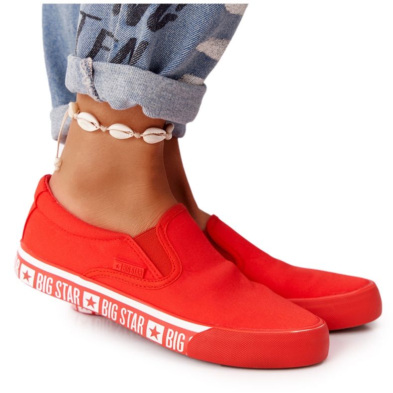 Ženske tenisice Slip-on Big Star HH274010 Crvene crvena
