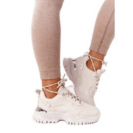 PG1 Ženske tenisice Bež Influencer na masivnom potplatu