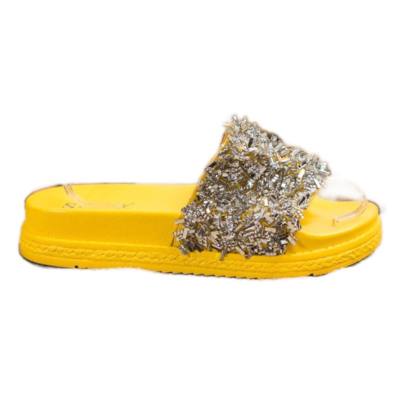 Seastar Modne kristalne papuče srebro