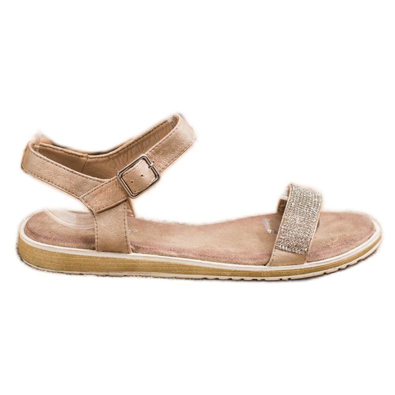 S. BARSKI Sandale s kubnim cirkonijom S.BARSKI smeđa