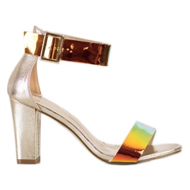 Goodin Sandale na šanku s Holo efektom zlatni