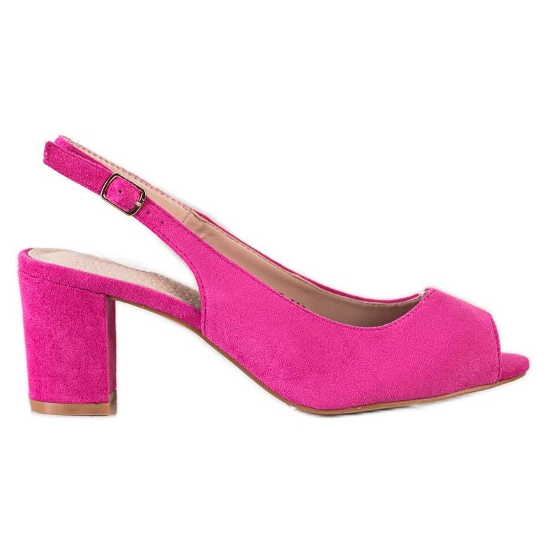Goodin Sandale od antilopa na šanku ružičasta