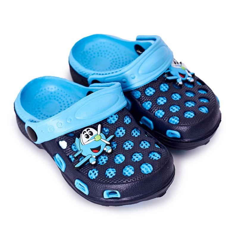 Dječje papuče od pjene Crocs Navy Blue Jupiter mornarsko plava plava