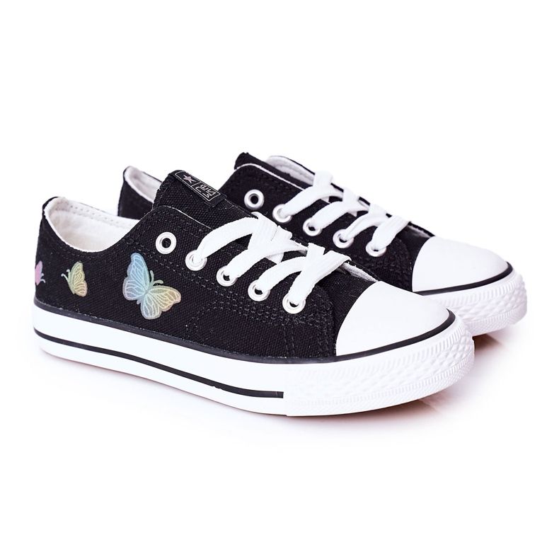 EVE Dječje tenisice Crne bajke s leptirima crno