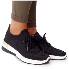 PG1 Sportske cipele Tenisice na klin crne Adeyla bijela crna