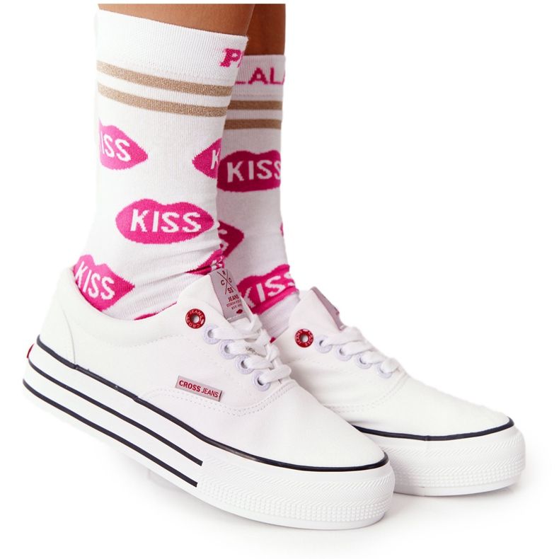 Ženske tenisice na platformi Cross Jeans FF2R4001C Bijela