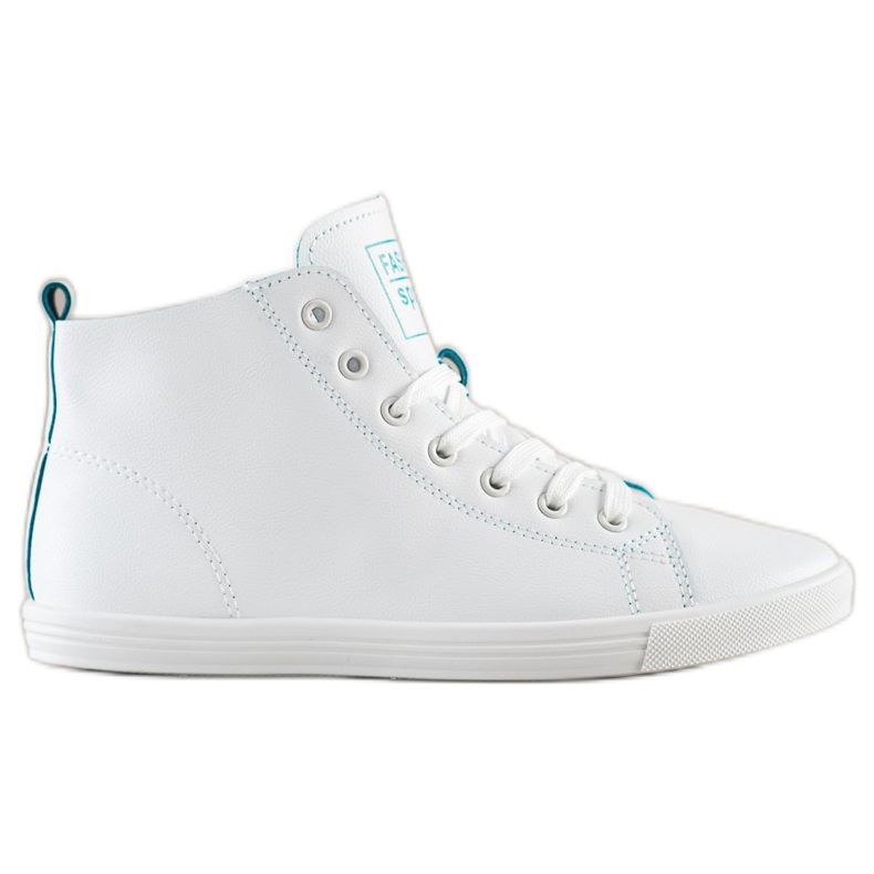 Ideal Shoes Visoke modne sportske cipele Tenisice bijela