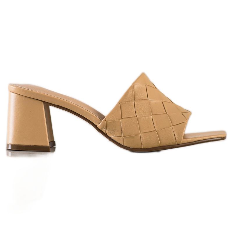 SHELOVET Prošivene bež japanke