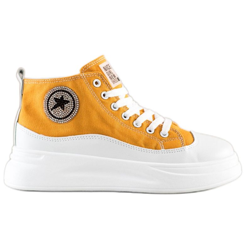 SHELOVET Visoke žute tenisice žuta boja