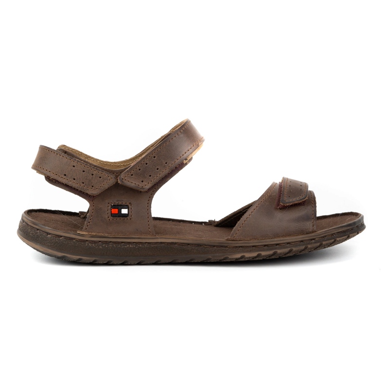 KOMODO Smeđe muške kožne sandale 881K smeđa