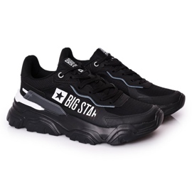 Muške sportske cipele Memory Foam Big Star HH174209 Crno-plava crna