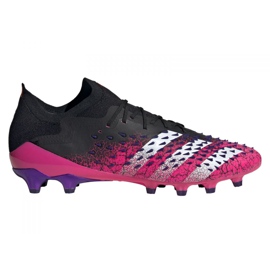 Adidas Predator Freak.1 Low Ag M FZ3751 kopačke crna, crna, ružičasta crna