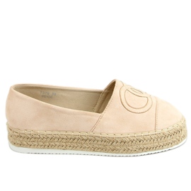 Espadrile, chanelki T379P Bež