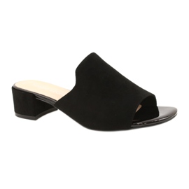 Sandale na petu Sergio Leone KL313 Crna