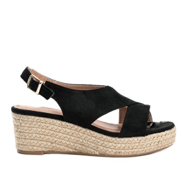 Crne espadrile na klinu Marine crna